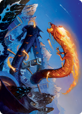 Atsushi, the Blazing Sky 1 Art Card [Kamigawa: Neon Dynasty Art Series] - Destination Retro
