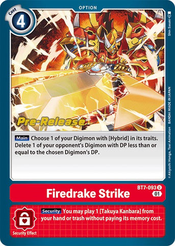 Firedrake Strike [BT7-093] [Next Adventure Pre-Release Cards] - Destination Retro