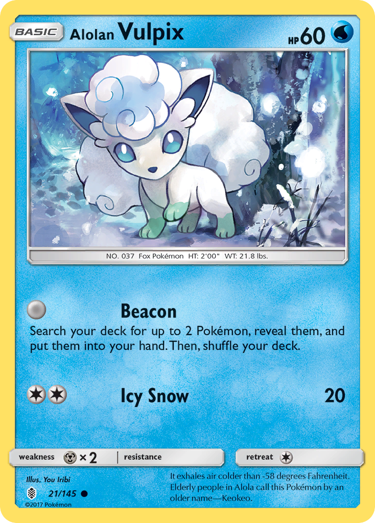 Alolan Vulpix (21/145) [Sun & Moon: Guardians Rising] - Destination Retro