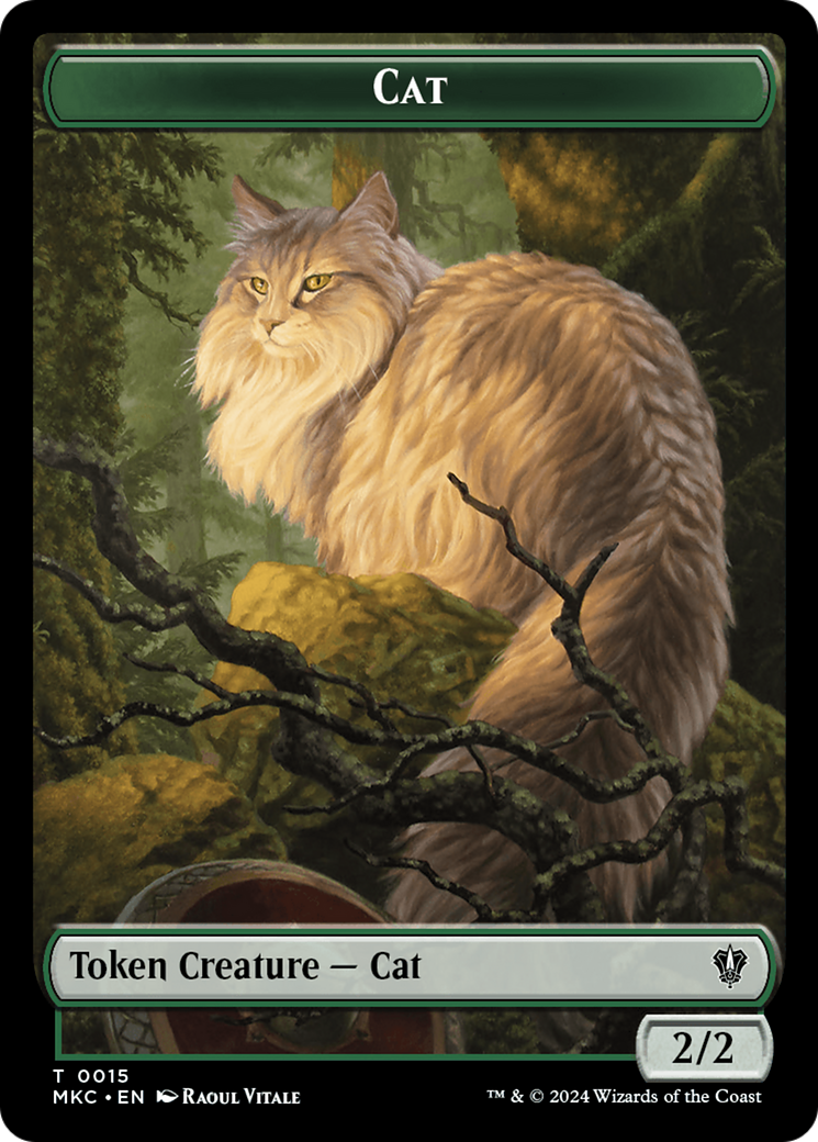 Drake // Cat Double-Sided Token [Murders at Karlov Manor Commander Tokens] - Destination Retro