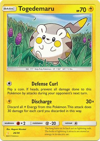 Togedemaru (26/30) [Sun & Moon: Trainer Kit - Lycanroc & Alolan Raichu] - Destination Retro