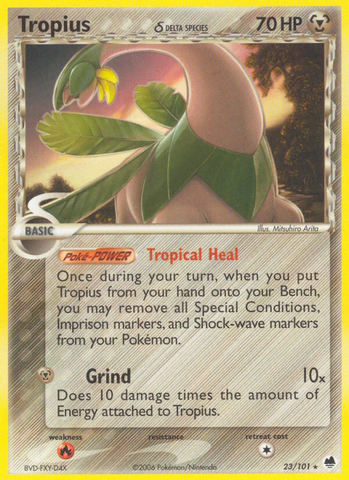 Tropius (23/101) (Delta Species) [EX: Dragon Frontiers] - Destination Retro