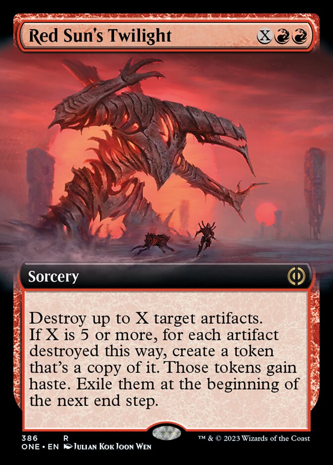 Red Sun's Twilight (Extended Art) [Phyrexia: All Will Be One] - Destination Retro