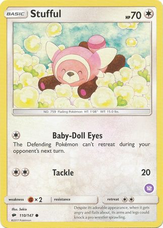 Stufful (110/147) [Sun & Moon: Trainer Kit - Alolan Sandslash & Alolan Ninetales] - Destination Retro