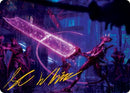 Enormous Energy Blade Art Card (Gold-Stamped Signature) [Kamigawa: Neon Dynasty Art Series] - Destination Retro