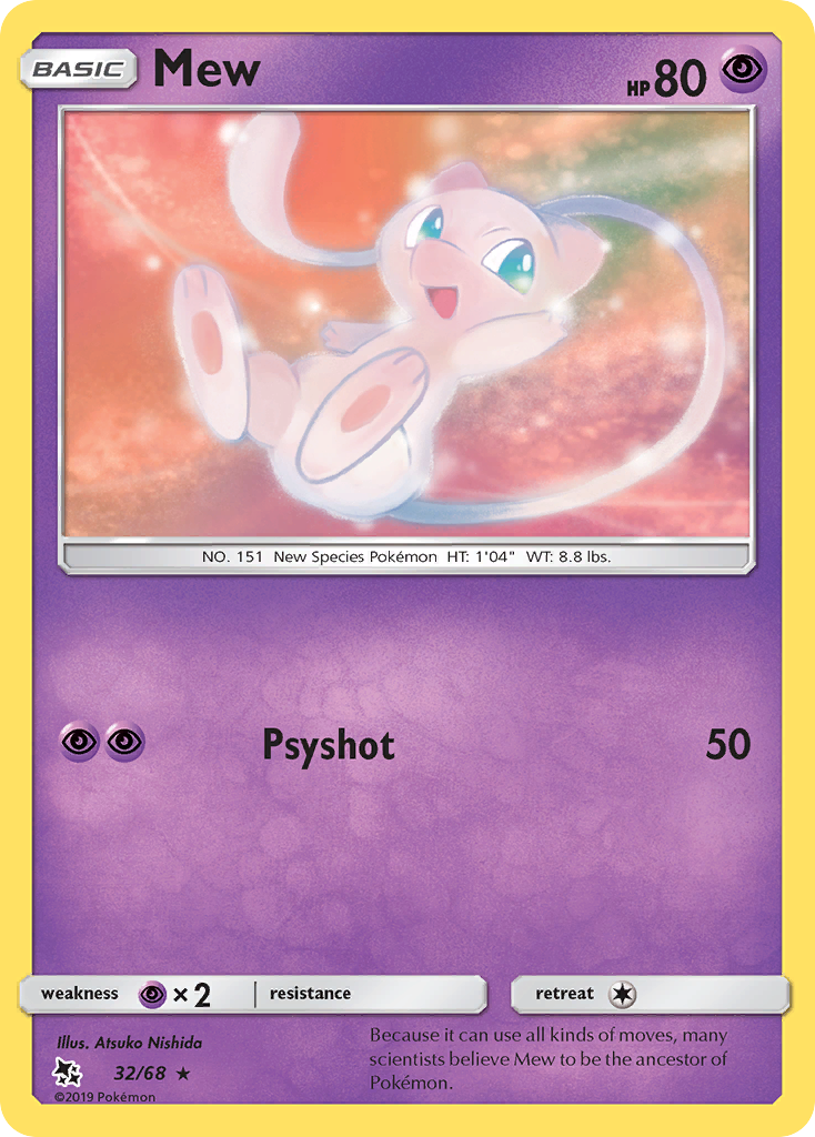 Mew (32/68) [Sun & Moon: Hidden Fates] - Destination Retro