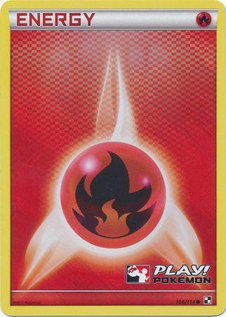 Fire Energy (106/114) (Play Pokemon Promo) [Black & White: Base Set] - Destination Retro