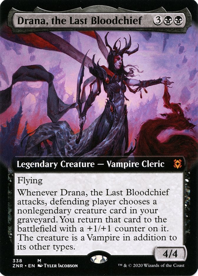 Drana, the Last Bloodchief (Extended Art) [Zendikar Rising] - Destination Retro