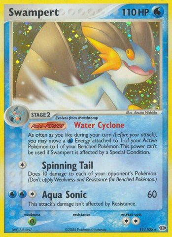 Swampert (11/106) (Theme Deck Exclusive) [EX: Emerald] - Destination Retro