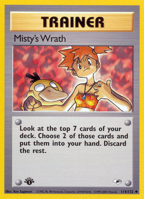 Misty's Wrath (114/132) [Gym Heroes 1st Edition] - Destination Retro