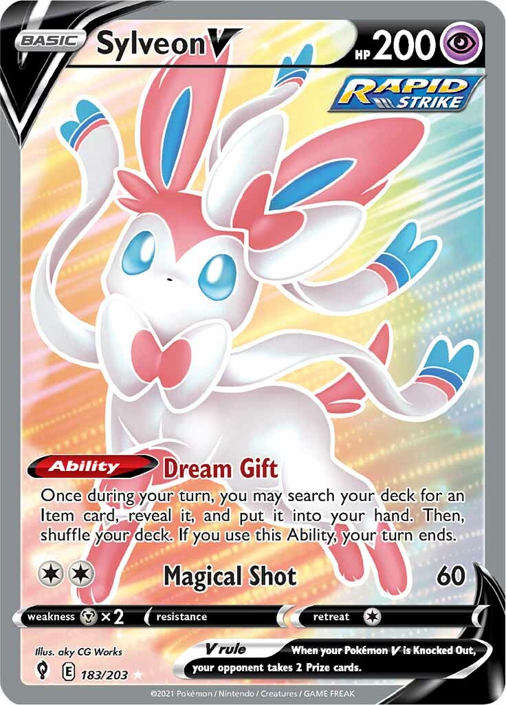 Sylveon V (183/203) [Sword & Shield: Evolving Skies] - Destination Retro