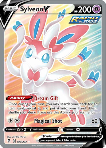 Sylveon V (183/203) [Sword & Shield: Evolving Skies] - Destination Retro