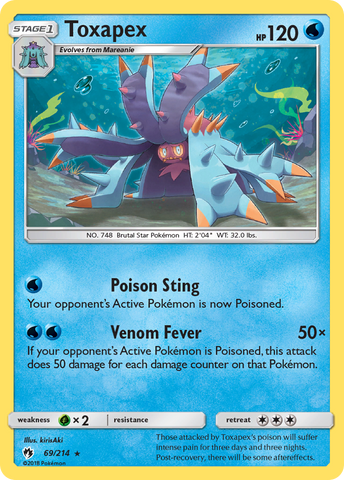 Toxapex (69/214) [Sun & Moon: Lost Thunder] - Destination Retro