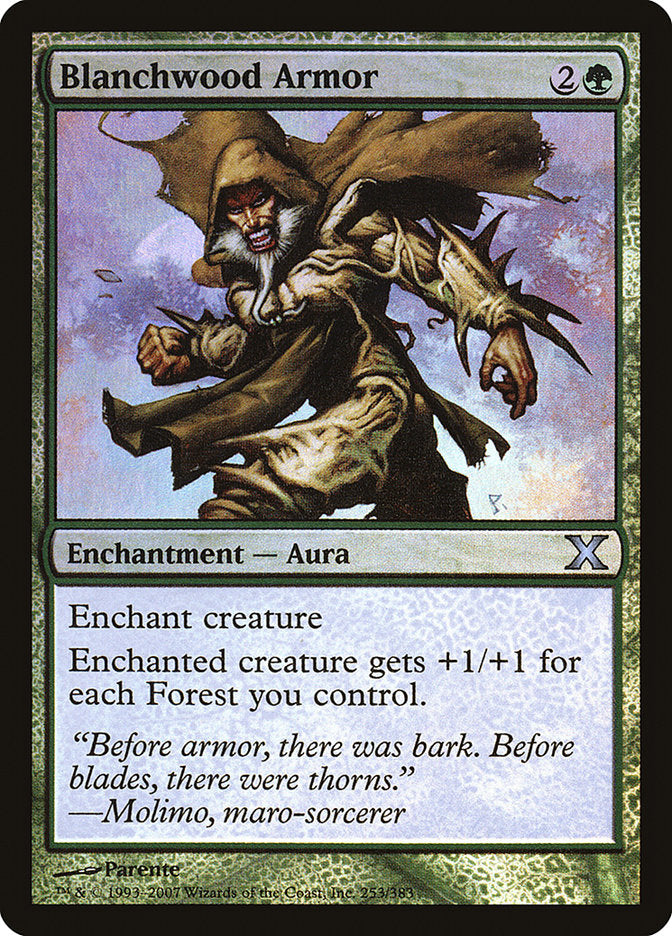 Blanchwood Armor (Premium Foil) [Tenth Edition] - Destination Retro
