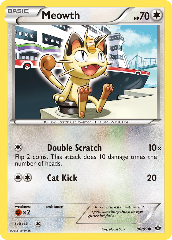 Meowth (80/99) [Black & White: Next Destinies] - Destination Retro
