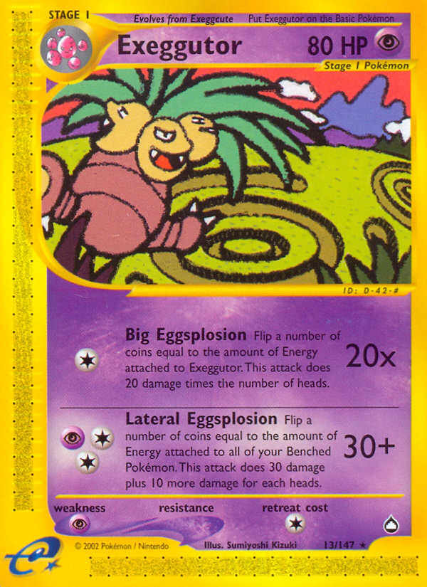 Exeggutor (13/147) [Aquapolis] - Destination Retro