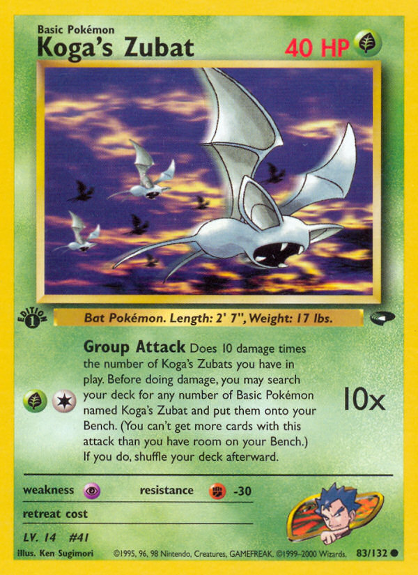 Koga's Zubat (83/132) [Gym Challenge 1st Edition] - Destination Retro