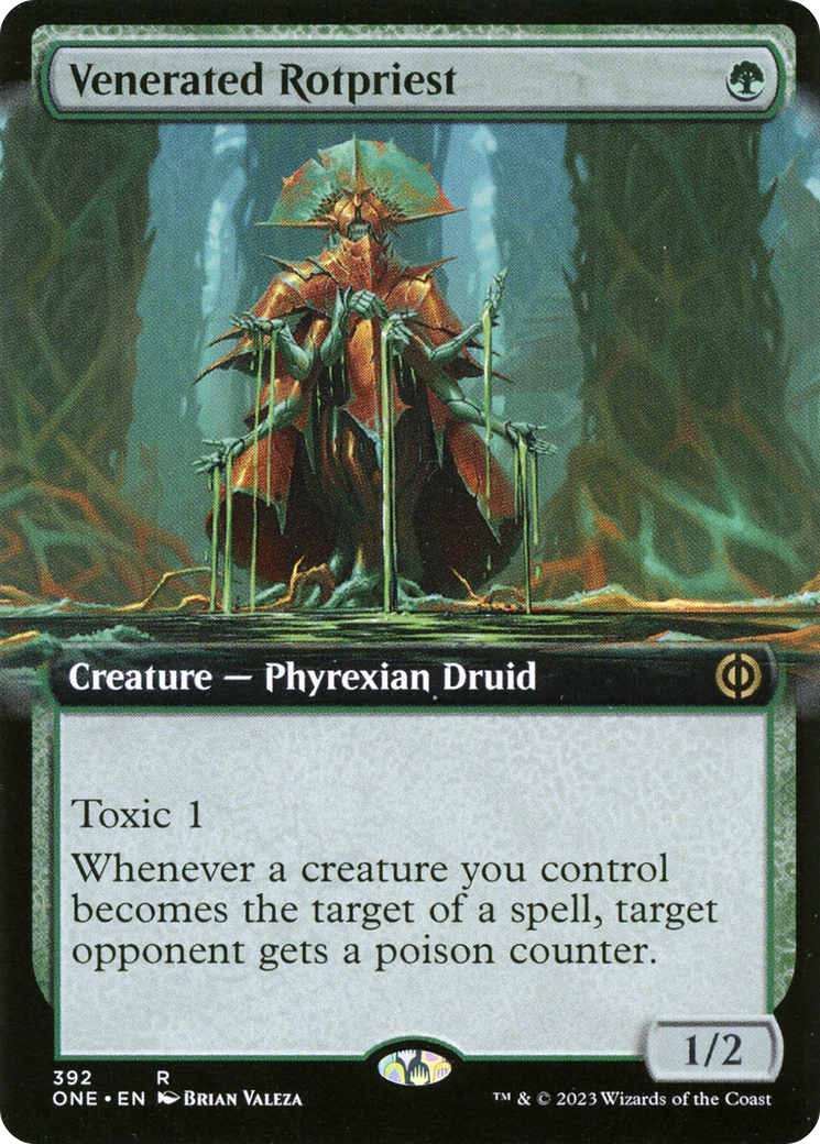 Venerated Rotpriest (Extended Art) [Phyrexia: All Will Be One] - Destination Retro