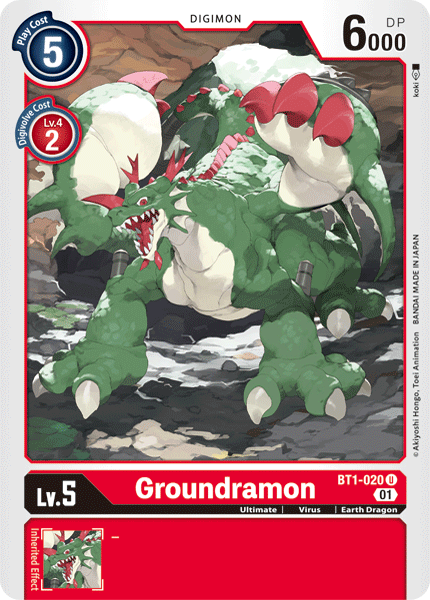 Groundramon [BT1-020] (Alternative Art) [Starter Deck: Gallantmon] - Destination Retro