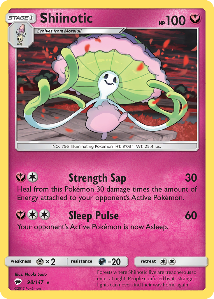 Shiinotic (98/147) [Sun & Moon: Burning Shadows] - Destination Retro