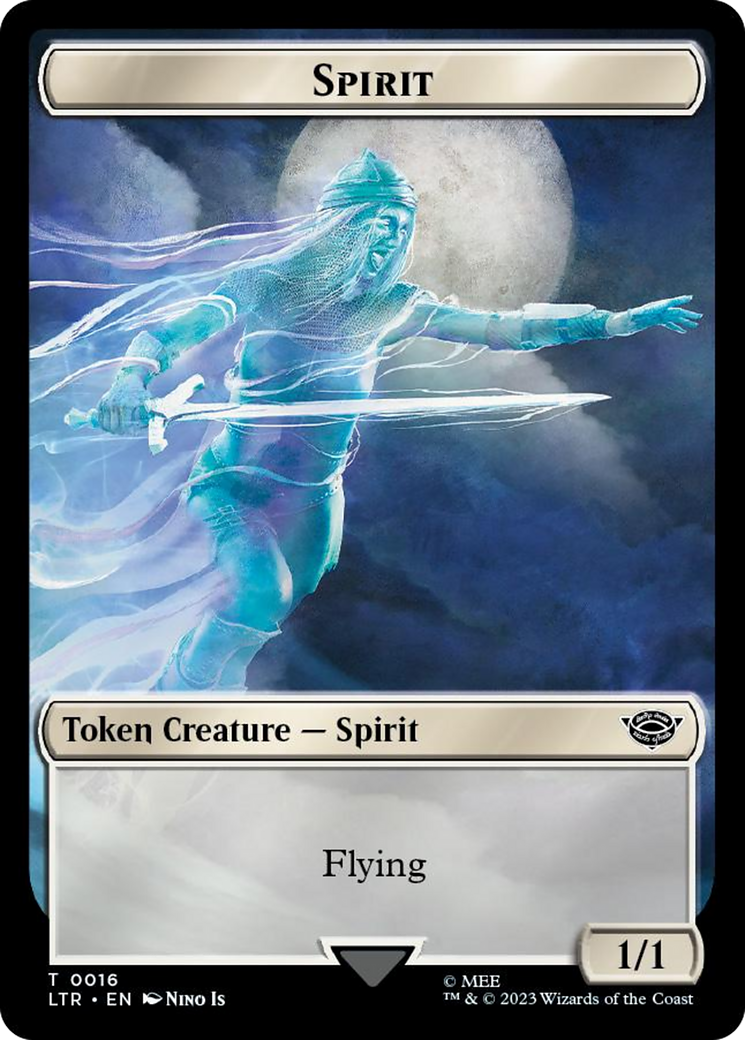 Spirit // Food (0022) Double-Sided Token (Surge Foil) [The Lord of the Rings: Tales of Middle-Earth Tokens] - Destination Retro