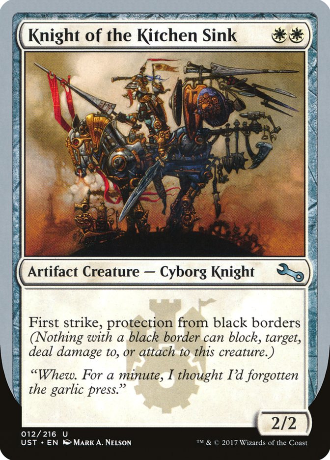 Knight of the Kitchen Sink ("protection from black border") [Unstable] - Destination Retro