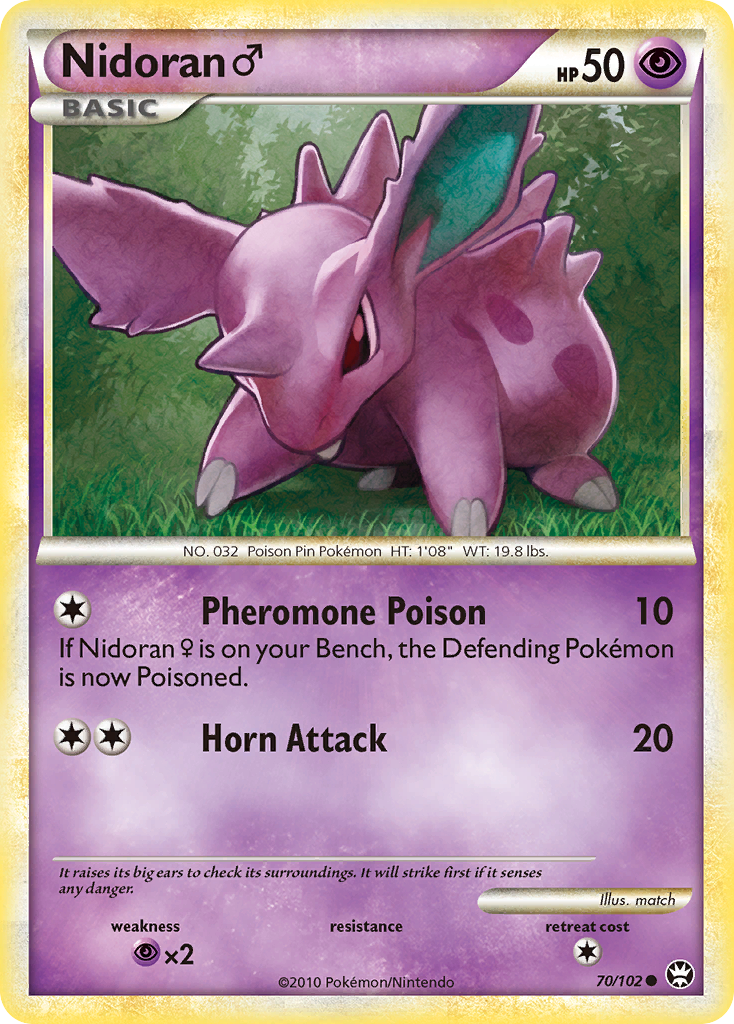 Nidoran (70/102) (Male) [HeartGold & SoulSilver: Triumphant] - Destination Retro