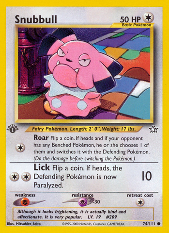 Snubbull (74/111) [Neo Genesis 1st Edition] - Destination Retro