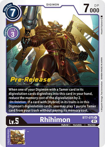 Rhihimon [BT7-075] [Next Adventure Pre-Release Cards] - Destination Retro