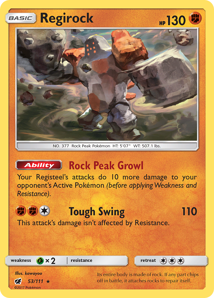 Regirock (53/111) [Sun & Moon: Crimson Invasion] - Destination Retro