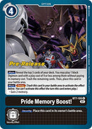 Pride Memory Boost! [BT7-105] [Next Adventure Pre-Release Cards] - Destination Retro