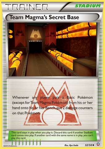 Team Magma's Secret Base (32/34) [XY: Double Crisis] - Destination Retro