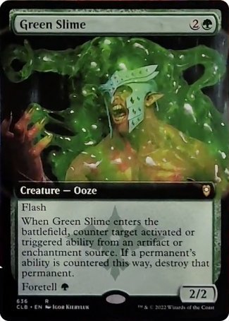 Green Slime (Extended Art) [Commander Legends: Battle for Baldur's Gate] - Destination Retro