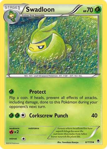 Swadloon (6/119) [XY: Phantom Forces] - Destination Retro