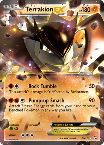 Terrakion EX (71/124) [Black & White: Dragons Exalted] - Destination Retro