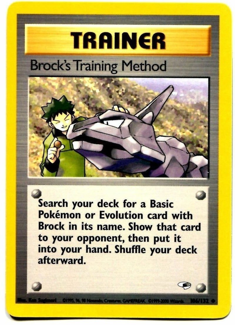 Brock's Training Method (106/132) [Gym Heroes Unlimited] - Destination Retro
