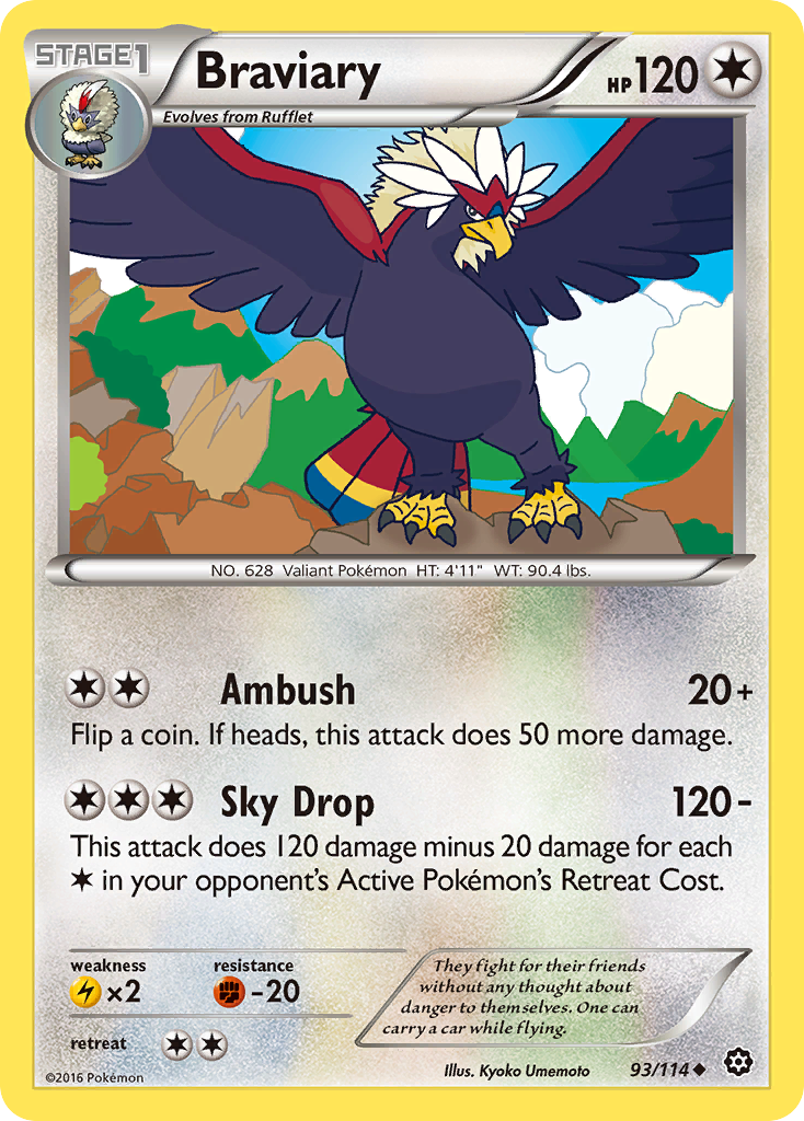 Braviary (93/114) [XY: Steam Siege] - Destination Retro