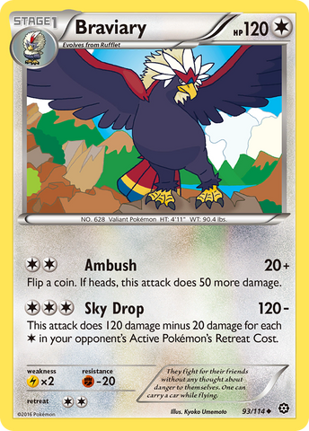 Braviary (93/114) [XY: Steam Siege] - Destination Retro