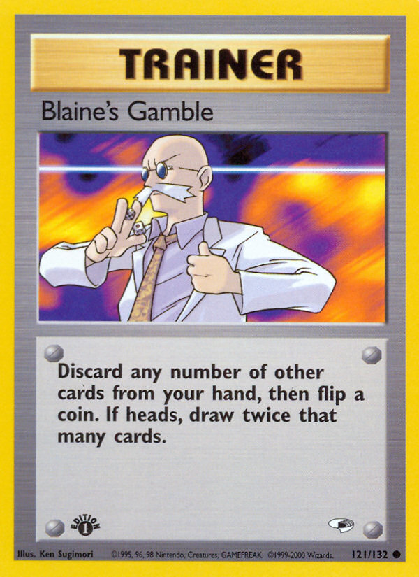 Blaine's Gamble (121/132) [Gym Heroes 1st Edition] - Destination Retro