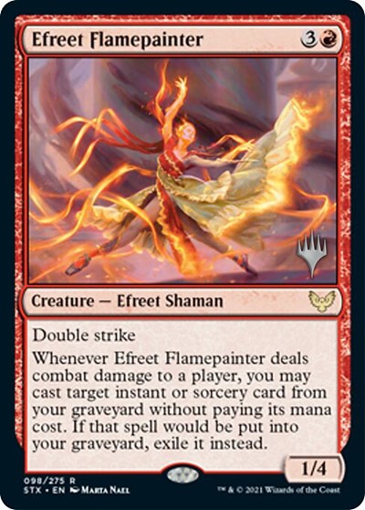 Efreet Flamepainter (Promo Pack) [Strixhaven: School of Mages Promos] - Destination Retro