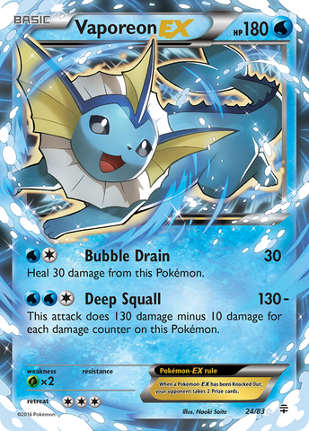 Vaporeon EX (24/83) [XY: Generations] - Destination Retro