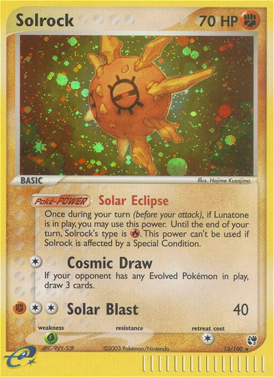 Solrock (13/100) [EX: Sandstorm] - Destination Retro