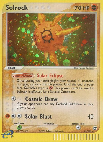 Solrock (13/100) [EX: Sandstorm] - Destination Retro