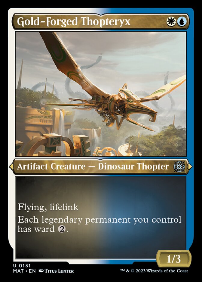 Gold-Forged Thopteryx (Foil Etched) [March of the Machine: The Aftermath] - Destination Retro