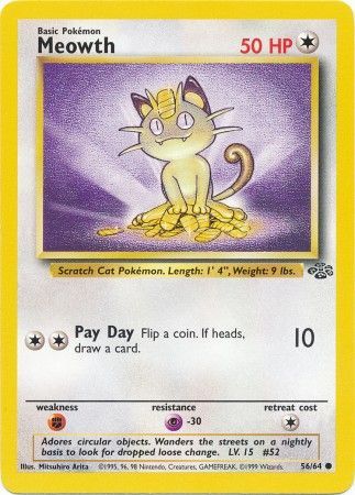 Meowth (56/64) [Jungle Unlimited] - Destination Retro