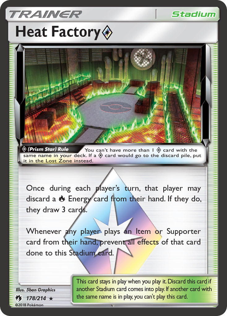 Heat Factory (Prism Star) (178/214) [Sun & Moon: Lost Thunder] - Destination Retro