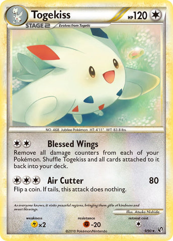 Togekiss (9/90) (Theme Deck Exclusive) [HeartGold & SoulSilver: Undaunted] - Destination Retro