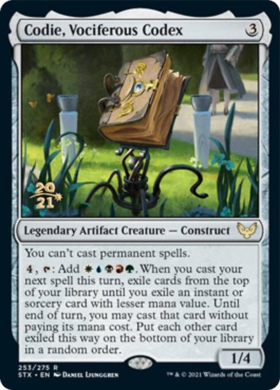 Codie, Vociferous Codex [Strixhaven: School of Mages Prerelease Promos] - Destination Retro