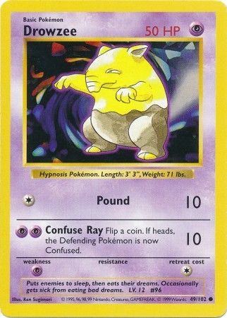 Drowzee (49/102) [Base Set Shadowless Unlimited] - Destination Retro