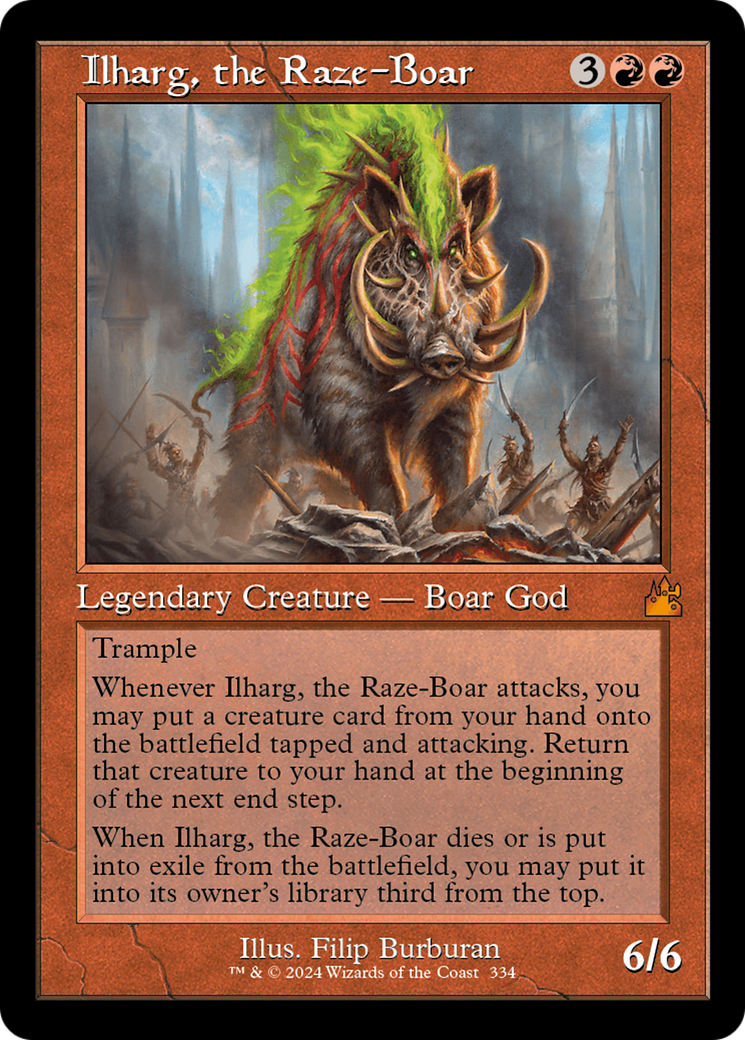 Ilharg, the Raze-Boar (Retro Frame) [Ravnica Remastered] - Destination Retro